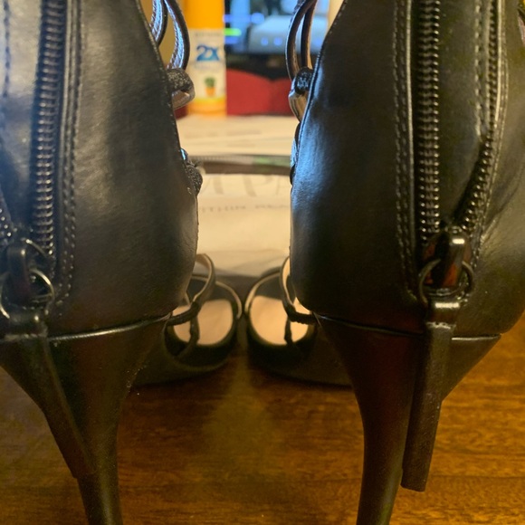 Black Strappy Heel Sandal - Picture 3 of 8